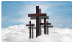 DNSEMP C 106 BL Three Crosses (Clouds) Blue